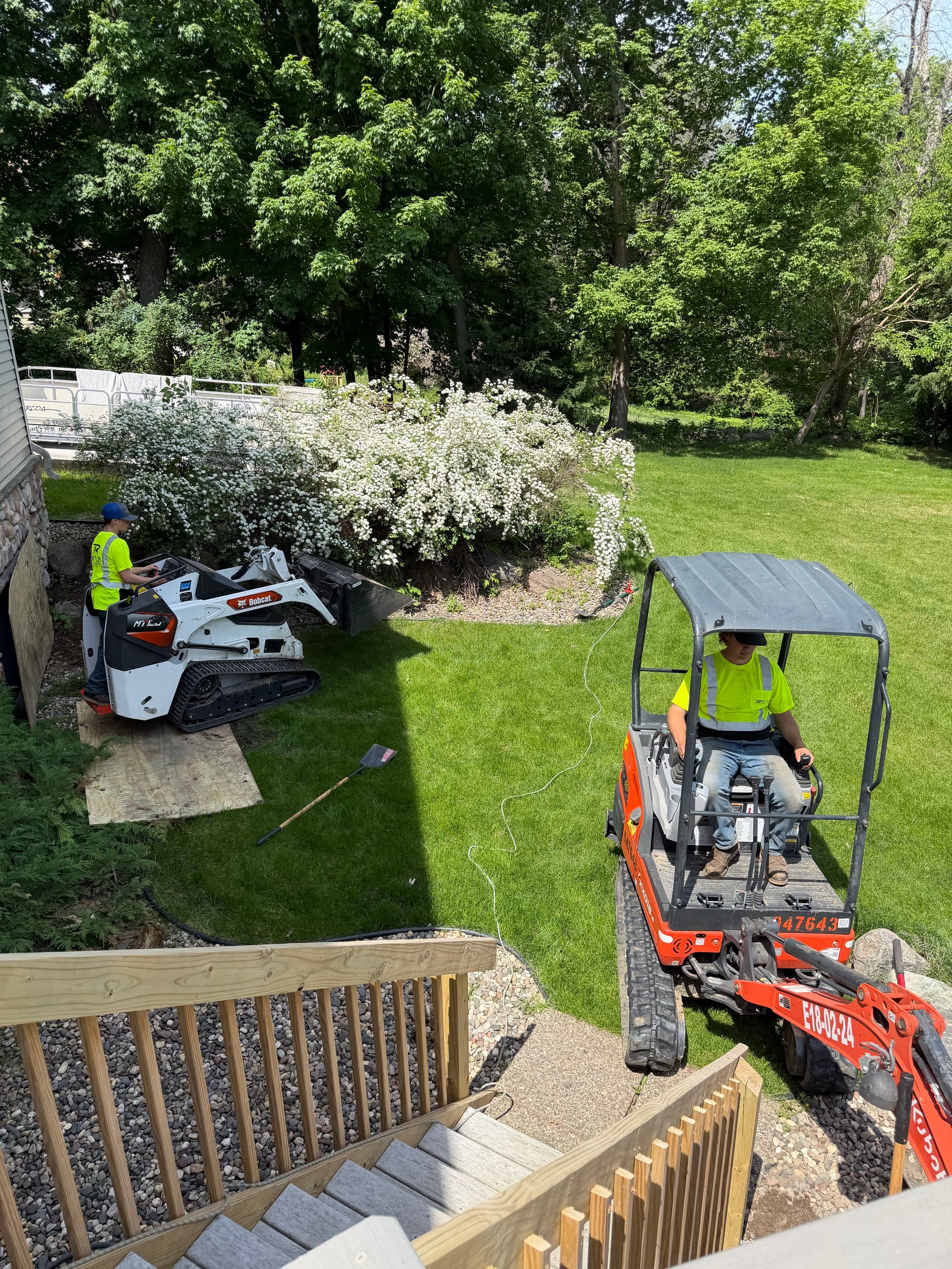 Gallery photos for Yard Drainage and Boulder Wall Repair in Shorewood: Image #1
