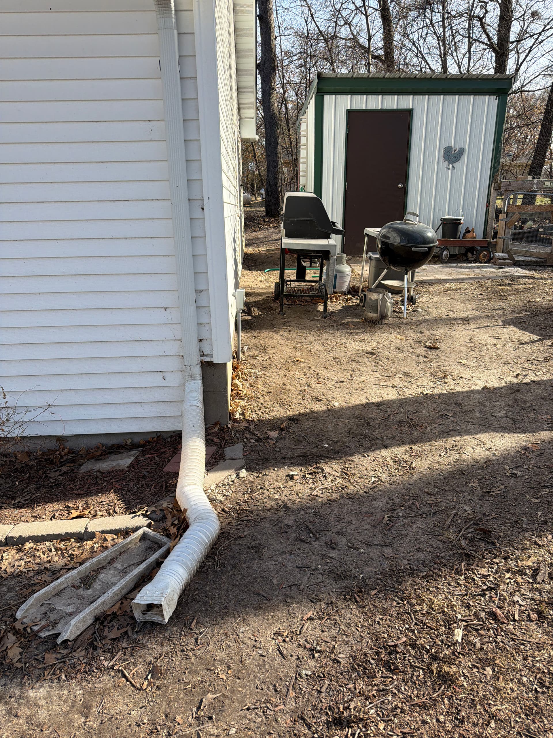 Gutter Downspout and French Drain Installation in Delano