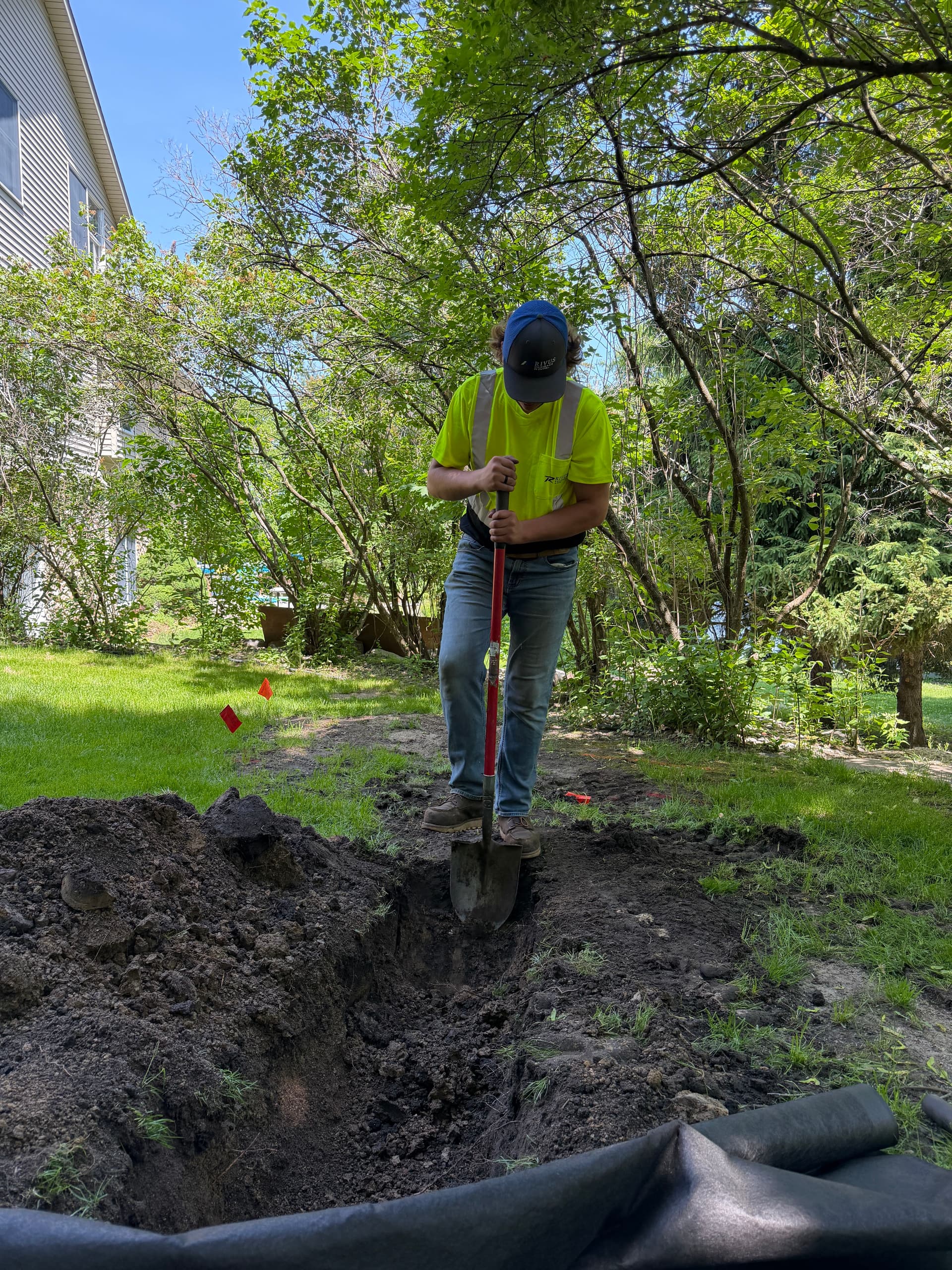Gallery photos for Yard Drainage and Boulder Wall Repair in Shorewood: Image #3