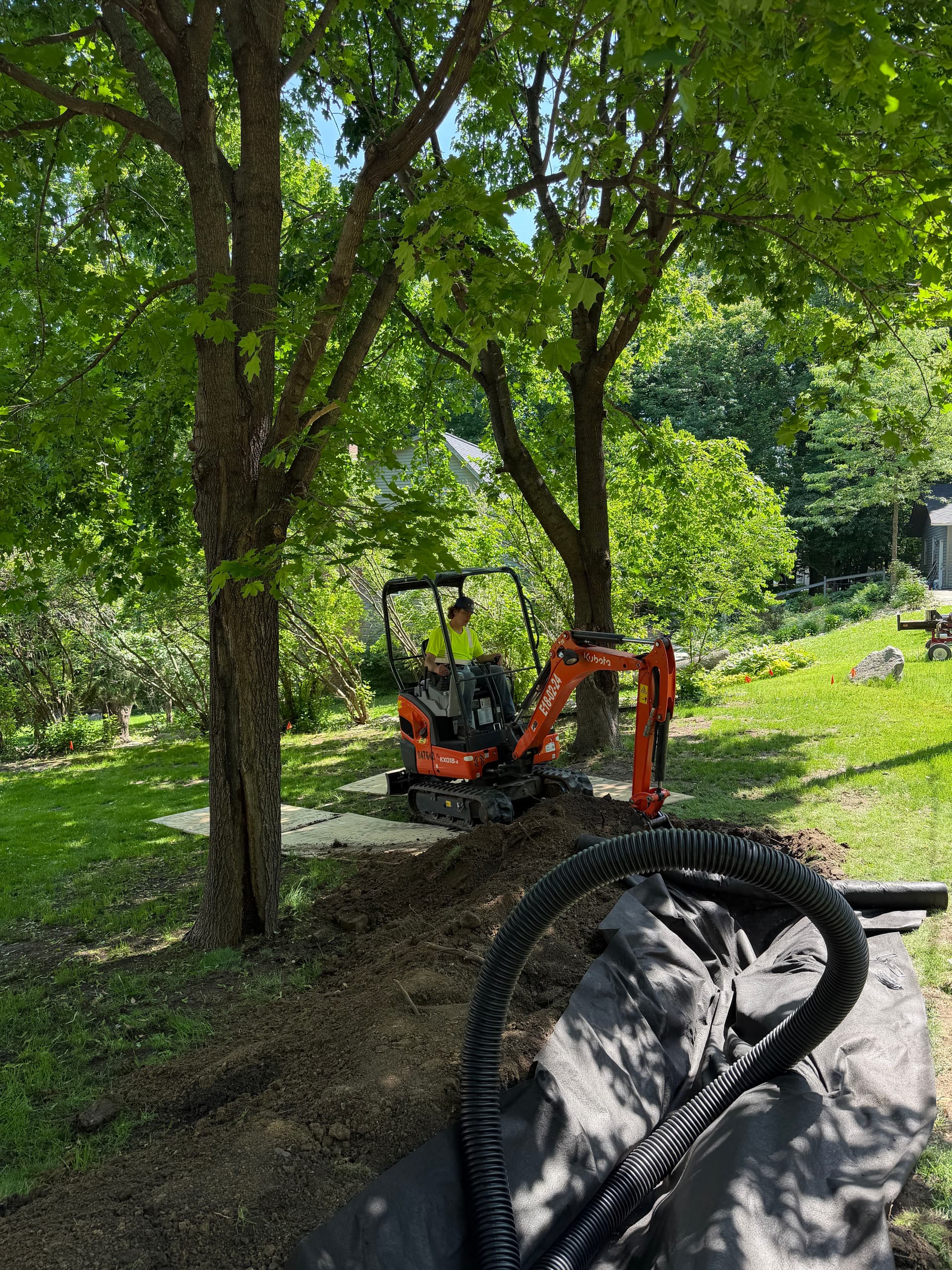 Gallery photos for Yard Drainage and Boulder Wall Repair in Shorewood: Image #2